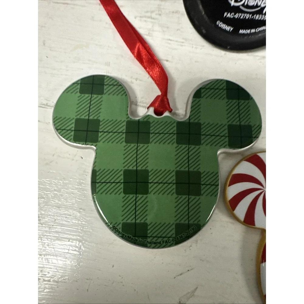 Lot Of 6 Ornaments Disney Mickey Minnie Mouse Ears‎  Christmas + Dalmatians